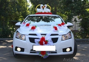 Свадебное авто белоснежный Шевроле Круз - Изображение #1, Объявление #878157
